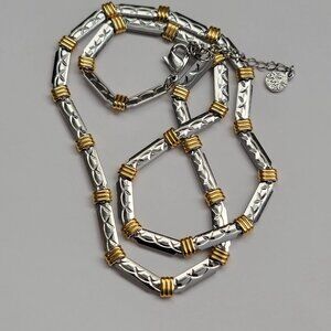 Vintage FAC Butler Silver and Goldtone Choker Necklace